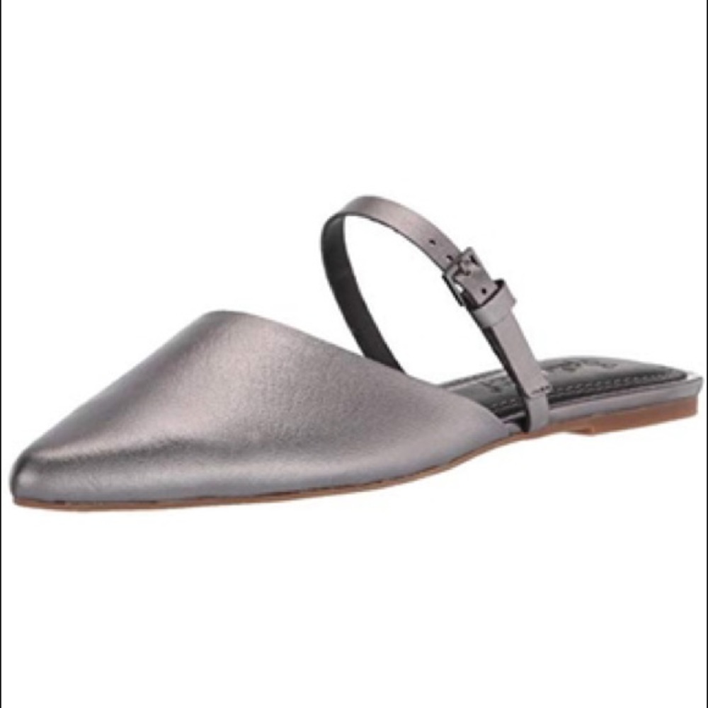 Splendid Latisha Flats Pewter/Silver flats Mary Jane mule pointed toe size 7.5 - Picture 2 of 7